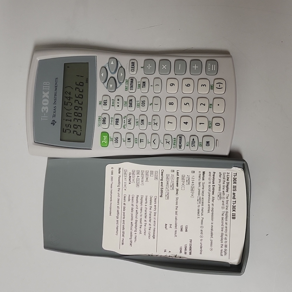 TEXAS INSTRUMENTS | TI-30XIIB scientific calculator in white and grey color